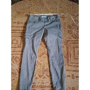 Women's Skinny Cargo Jeans in Olive Green